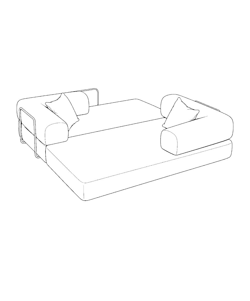 Sofá Cama Leo | Cama Imperial y King en Tela Corduroy Premium