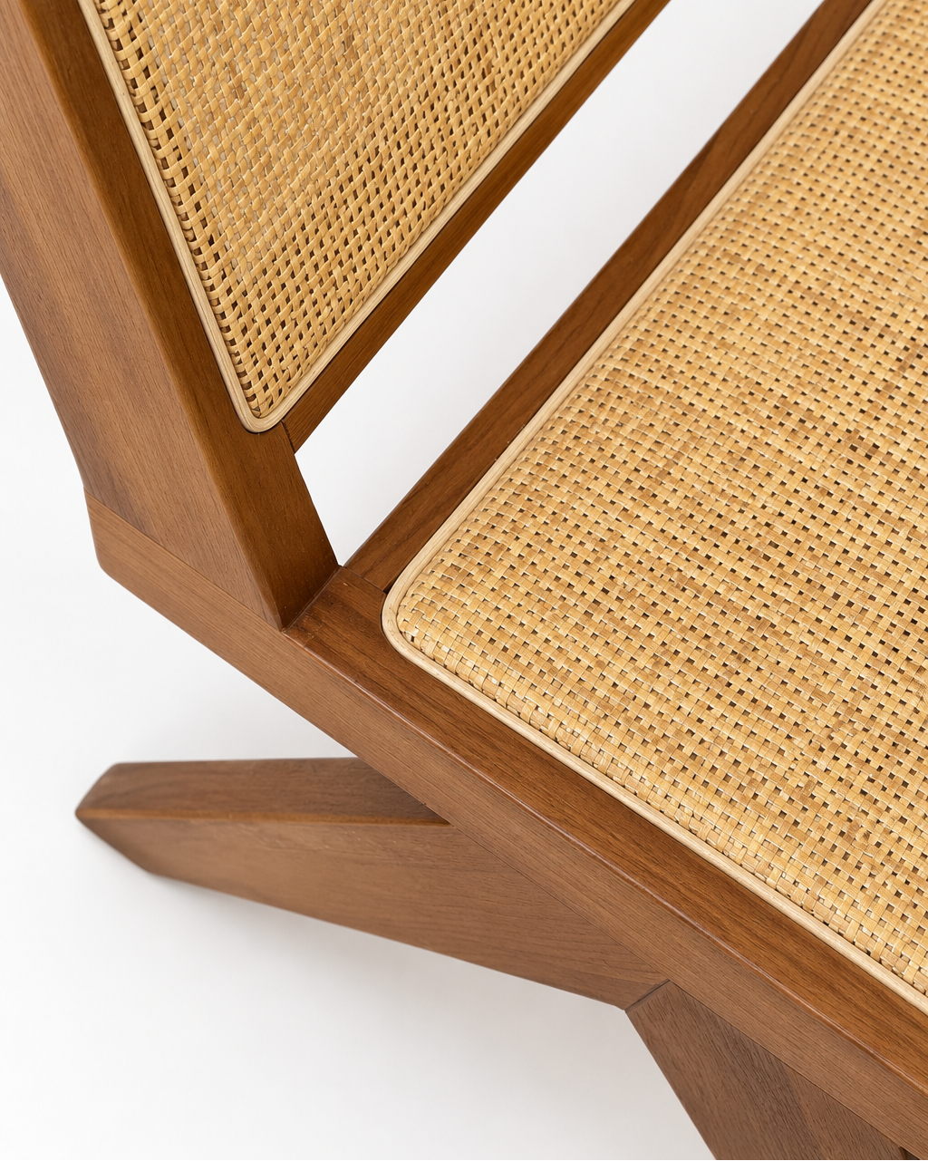 Butaca Rattan | Butaca Baja de Madera y Ratán Natural