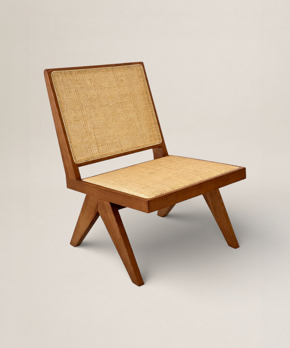 Butaca Rattan | Butaca Baja de Madera y Ratán Natural