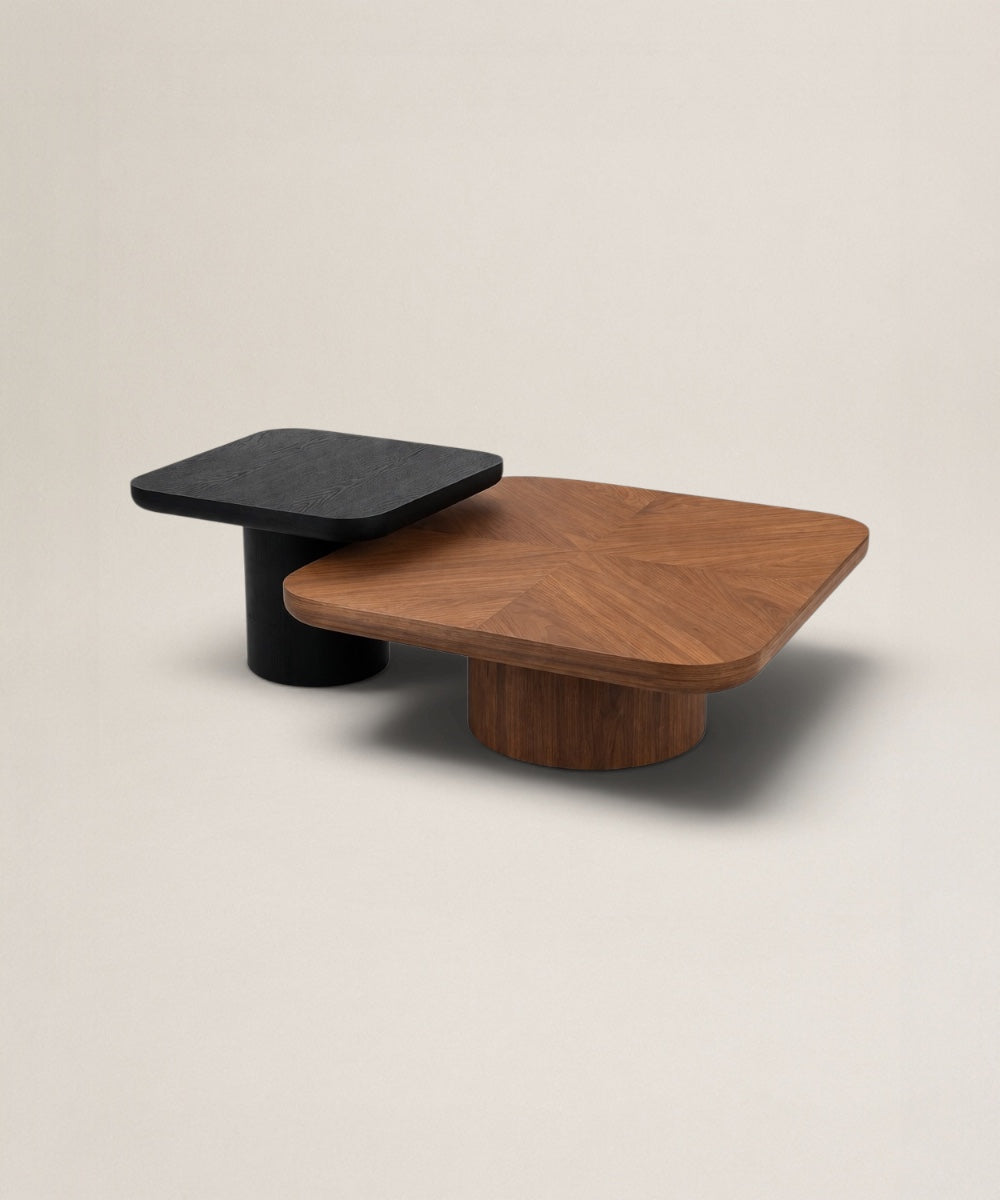 Mesa Dúo | Set de Mesas de Centro en Madera Enchapada