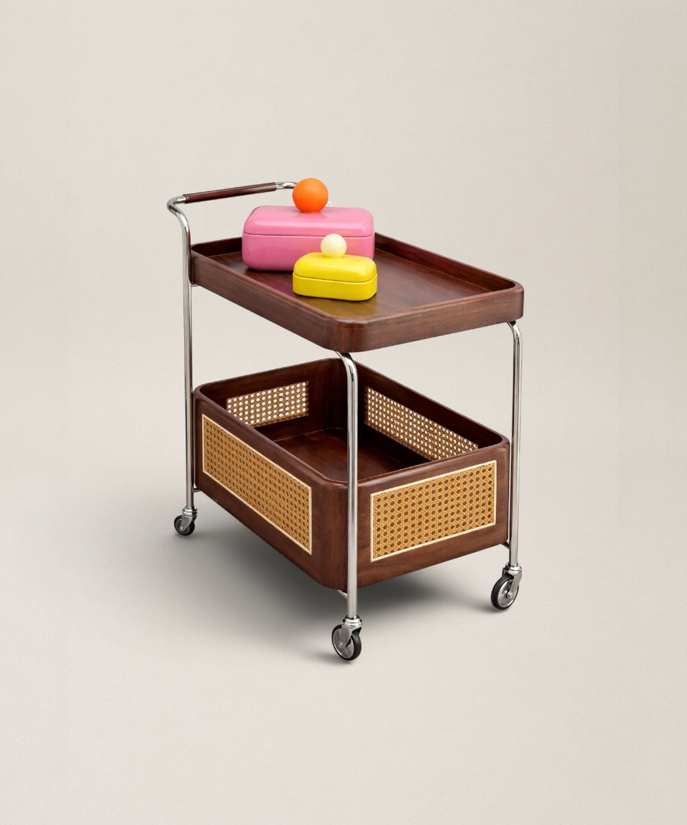 Carrito Lima Rattan | Diseño Moderno y Funcional